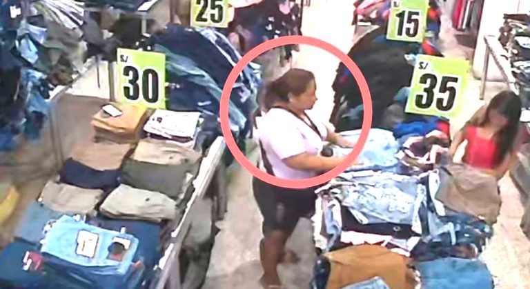 Cámaras captan a presunta ladrona