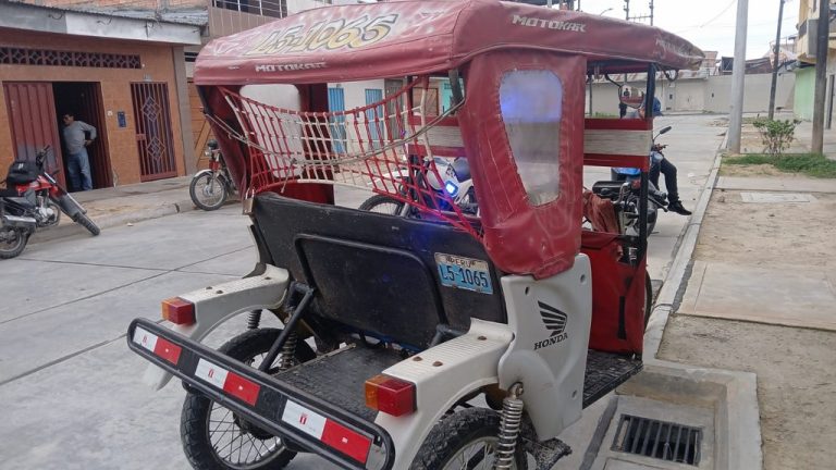 Investigan abandono de motocarro sospechoso