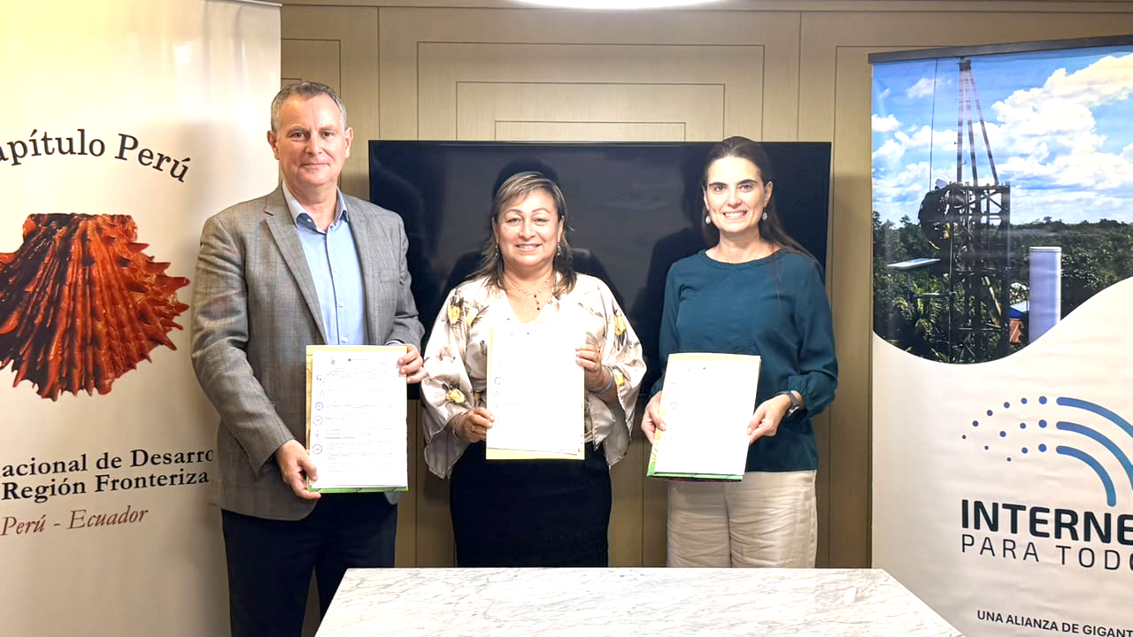 Gorel suscribe convenio tripartito con el Plan Binacional Perú-Ecuador e internet para todos
